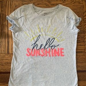 Light blue heather “Hello Sunshine” T-shirt